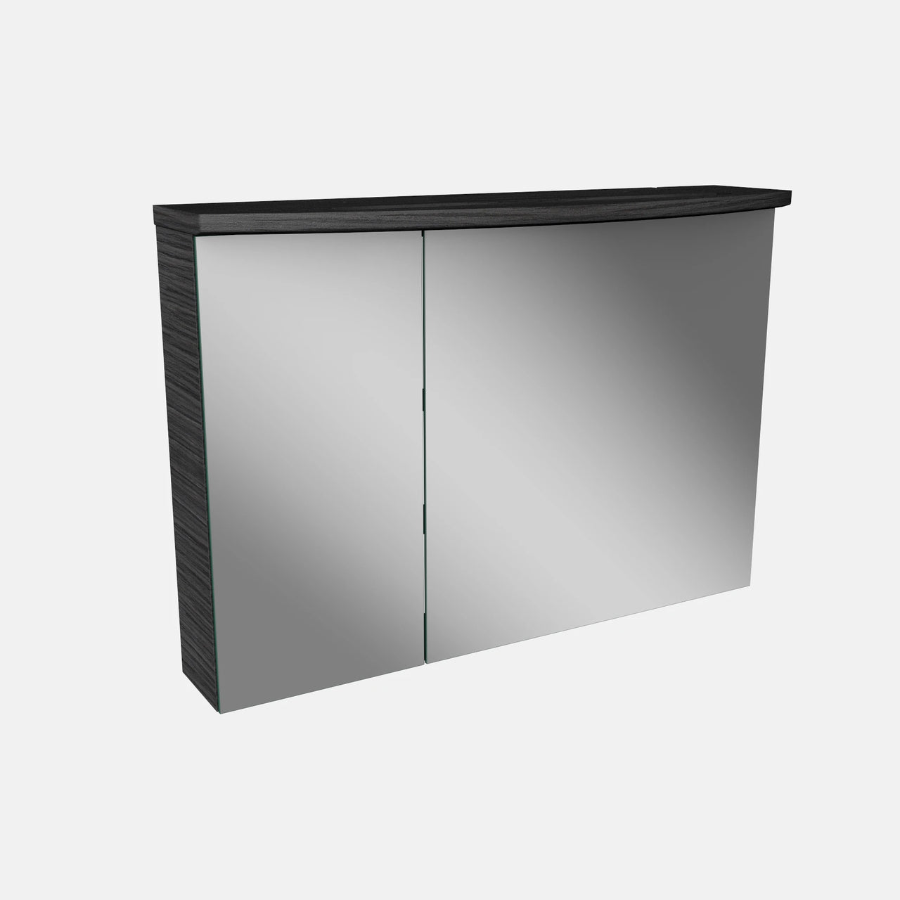 Spiegelschrank L4 I 90 cm mit einer dimmbaren LED-Leuchte und zwei Türen, Dark Oak