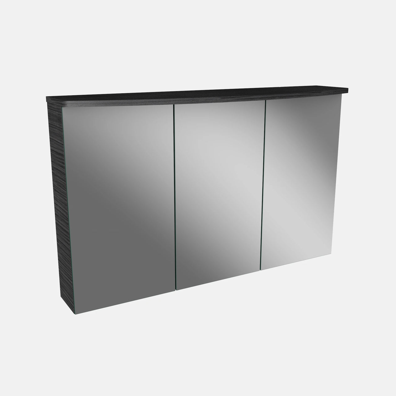 Spiegelschrank L4 I 100 cm mit einer dimmbaren LED-Leuchte und drei Türen, Dark Oak