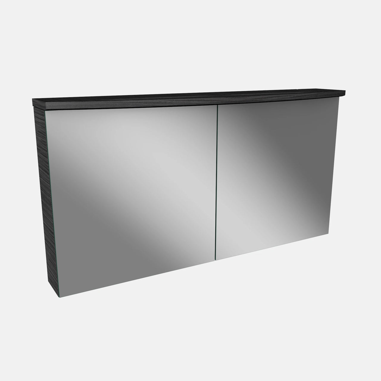 Spiegelschrank L4 I 120 cm mit einer dimmbaren LED-Leuchte und zwei Türen, Dark Oak