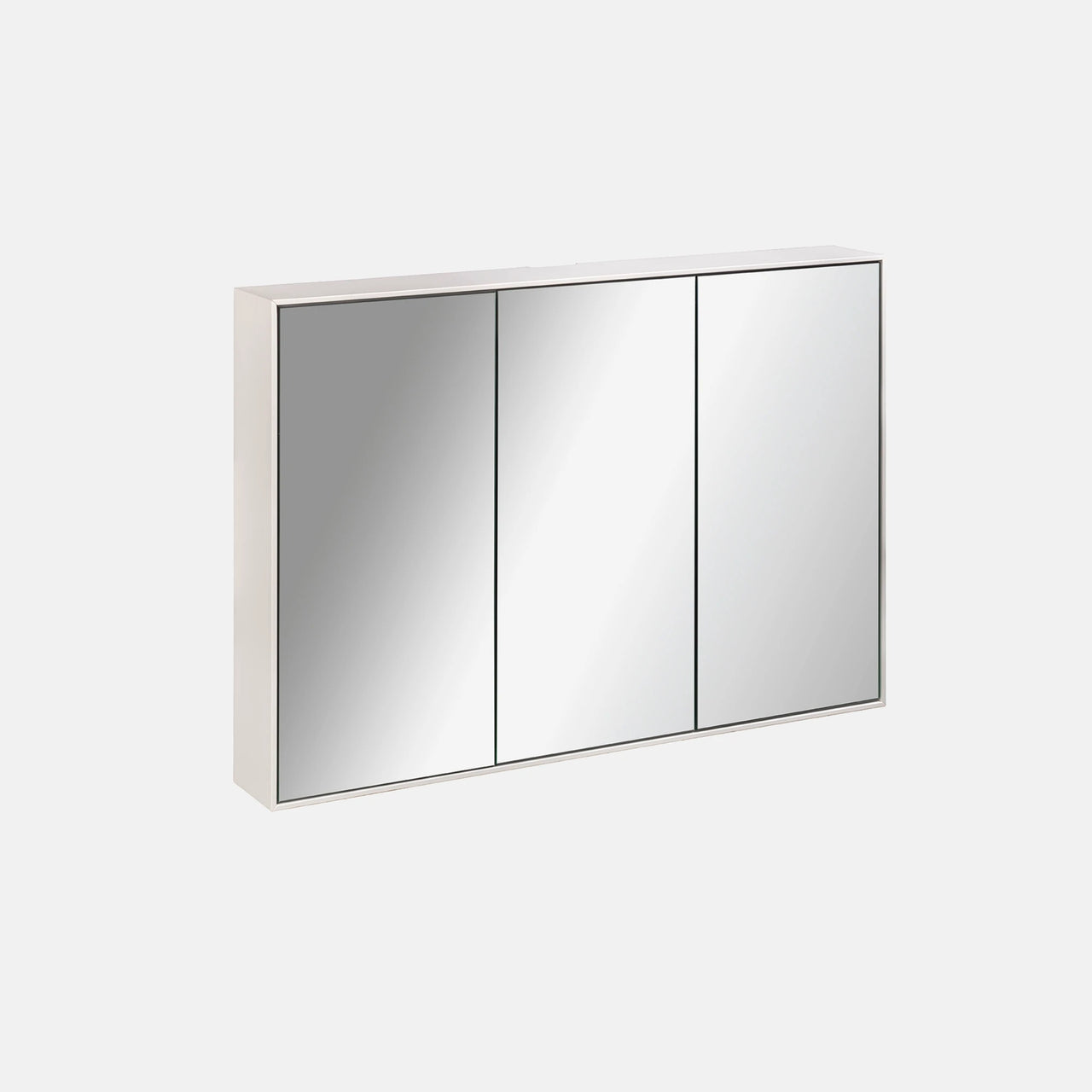 Spiegelschrank W1 I 100 cm, 3 Türen, Korpus Weiß Hochglanz