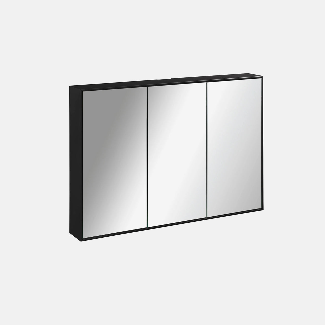 Spiegelschrank W1 I 100 cm, 3 Türen, Korpus Schwarz