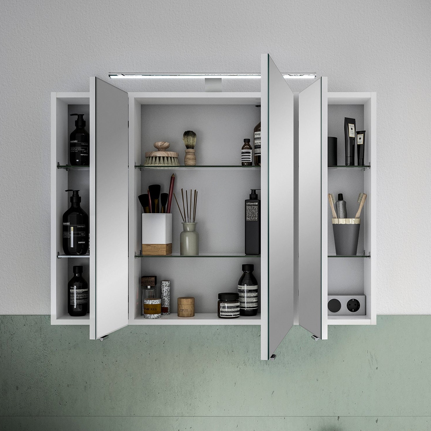 Pelipal Serie 6005 Sprint 98 cm Spiegelschrank - Weiß