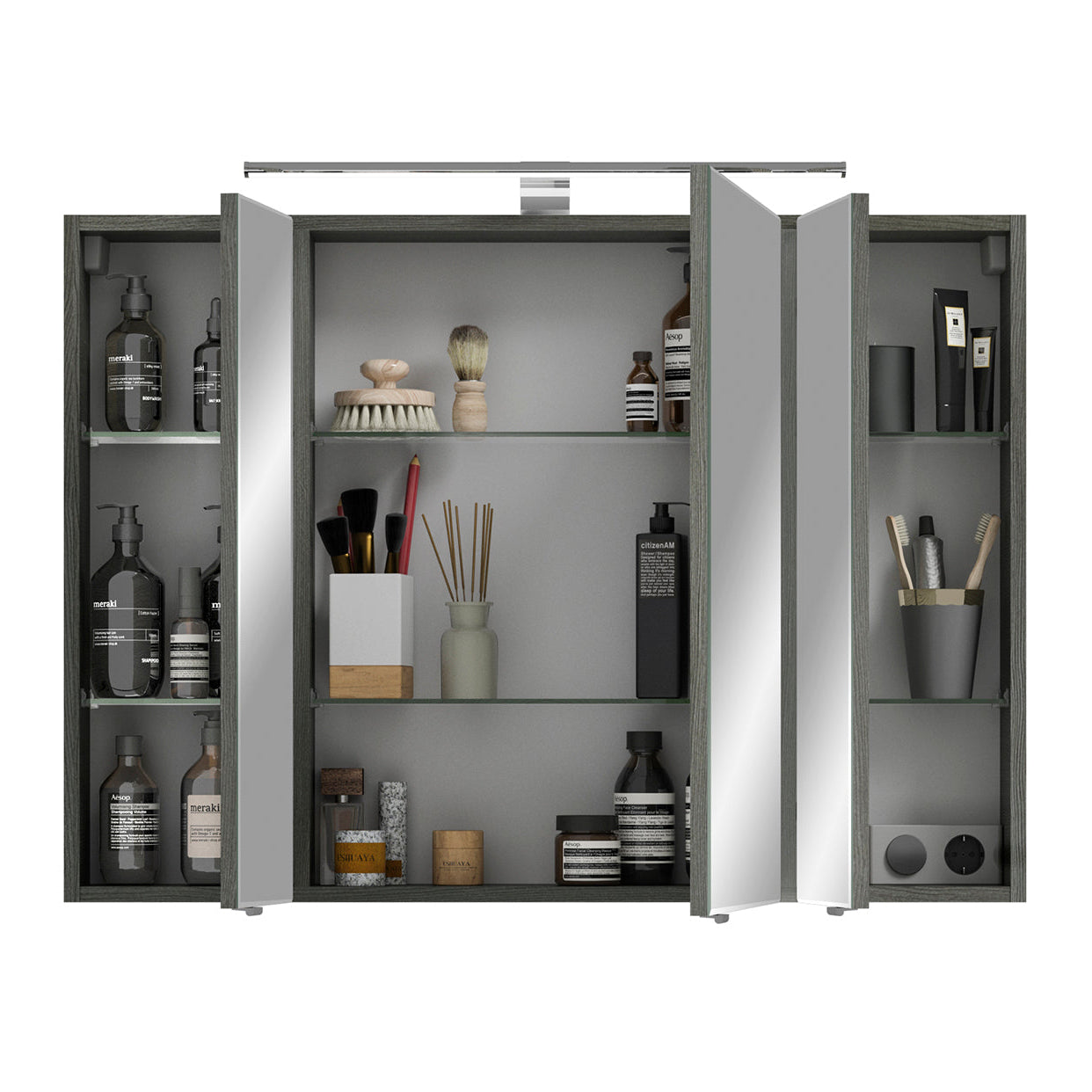 Pelipal Serie 6005 Sprint 98 cm Spiegelschrank - Graphit