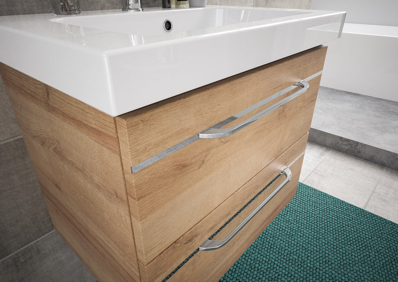 Balto Sprint Waschtisch mit Unterschrank / 65cm, Riviera Eiche