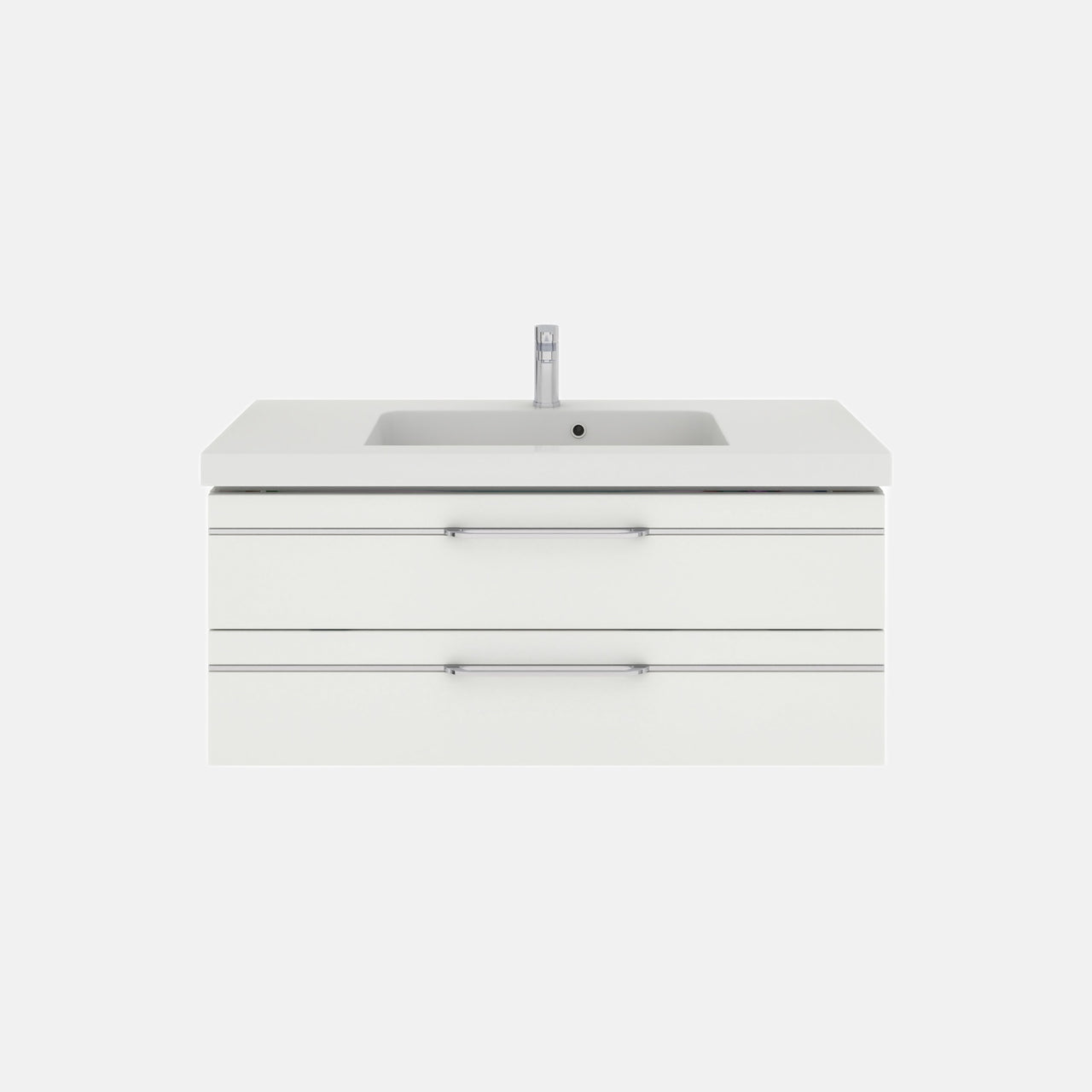 Pelipal Balto Sprint 123 cm Waschtisch mit Unterschrank - Weiß Hochglanz