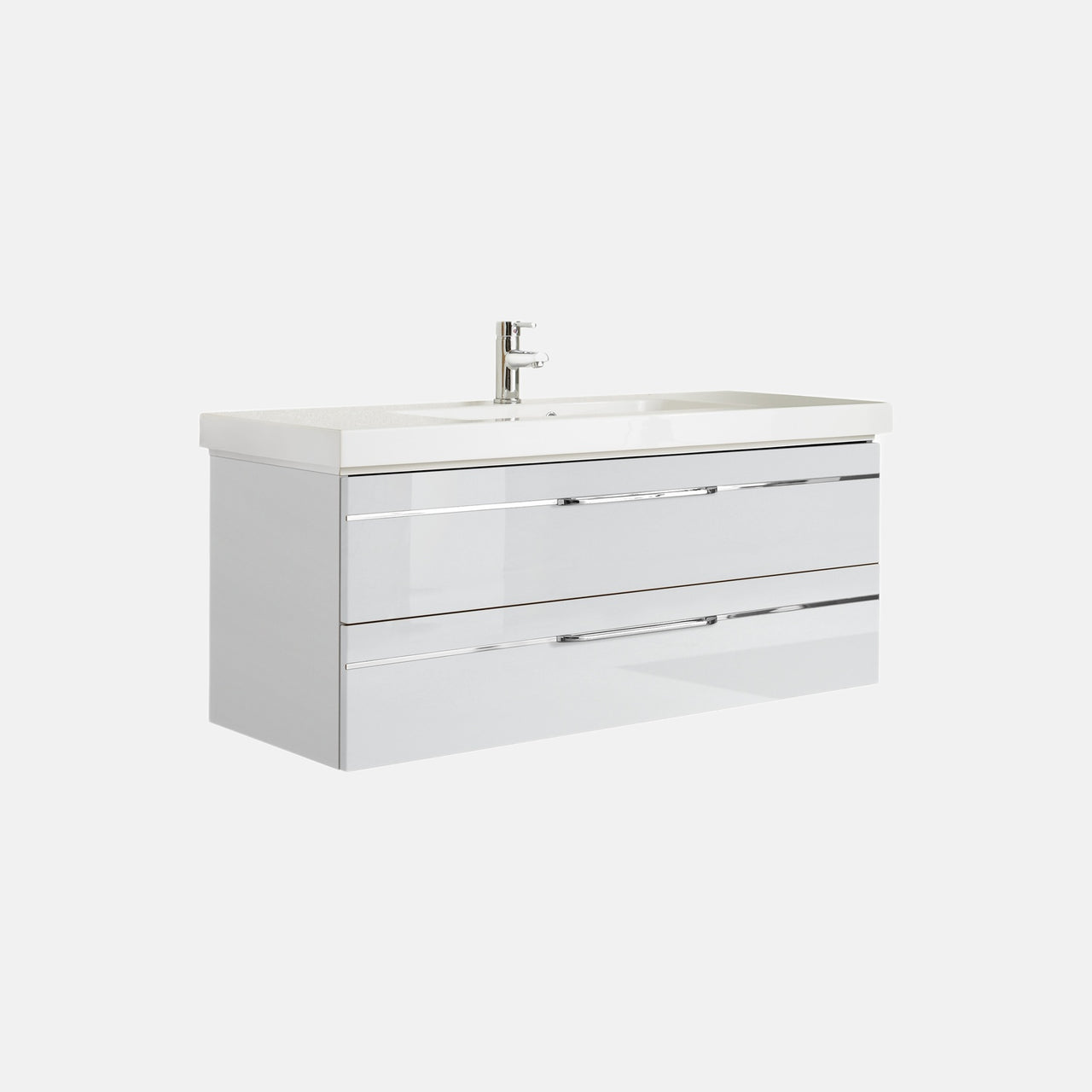 Pelipal Balto Sprint 123 cm Waschtisch mit Unterschrank - Weiß Hochglanz