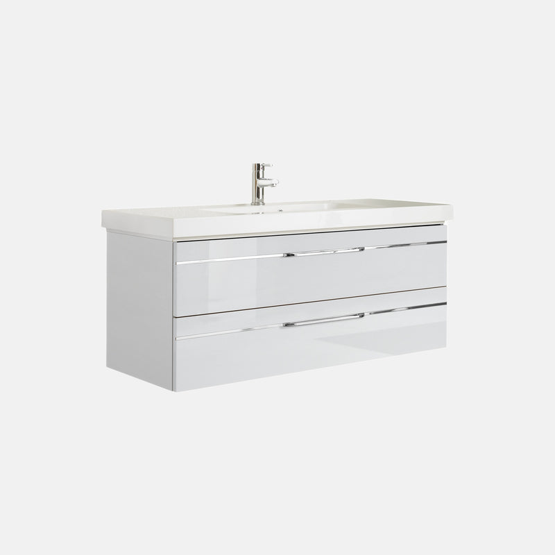 Balto Sprint Waschtisch mit Unterschrank / 123cm, Weiß Hochglanz