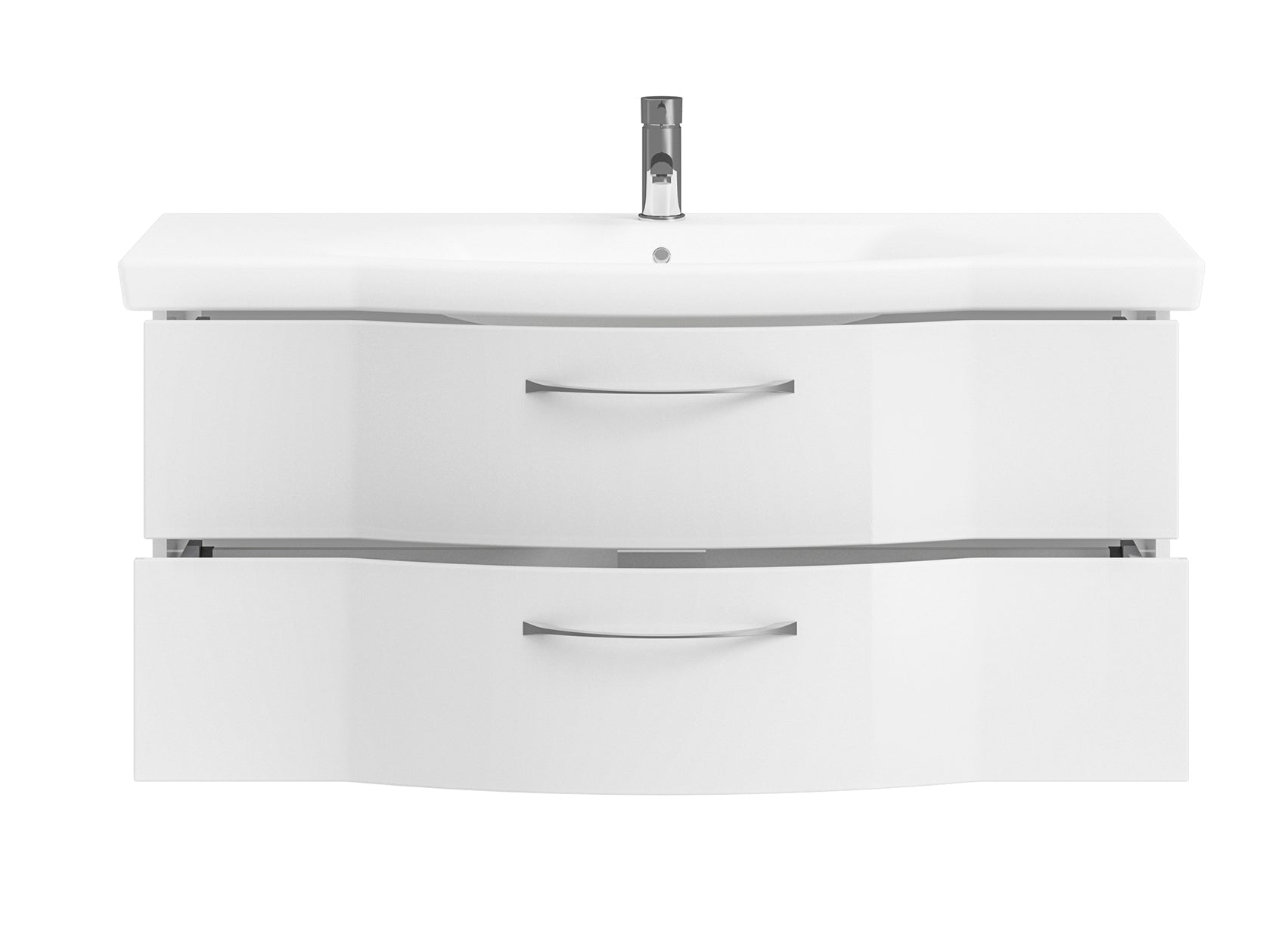 Pelipal 6005 Sprint 122 cm Waschtisch inkl. Unterschrank - Weiß Hochglanz