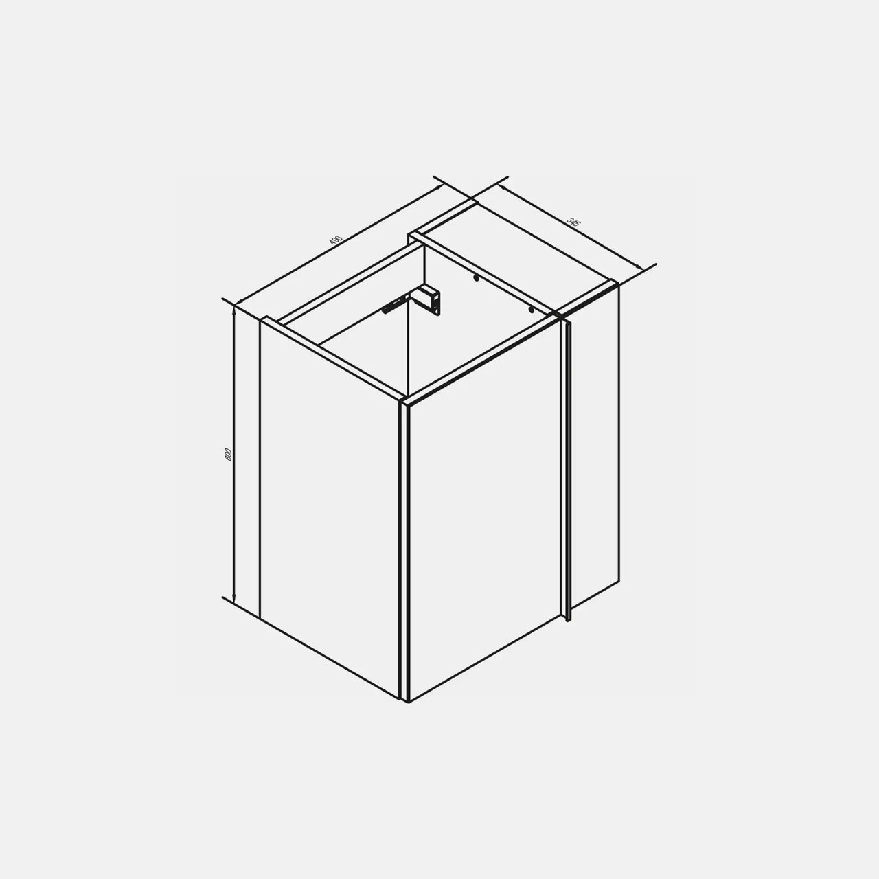 Vidro Gästebad Waschtischunterschrank | 49 cm