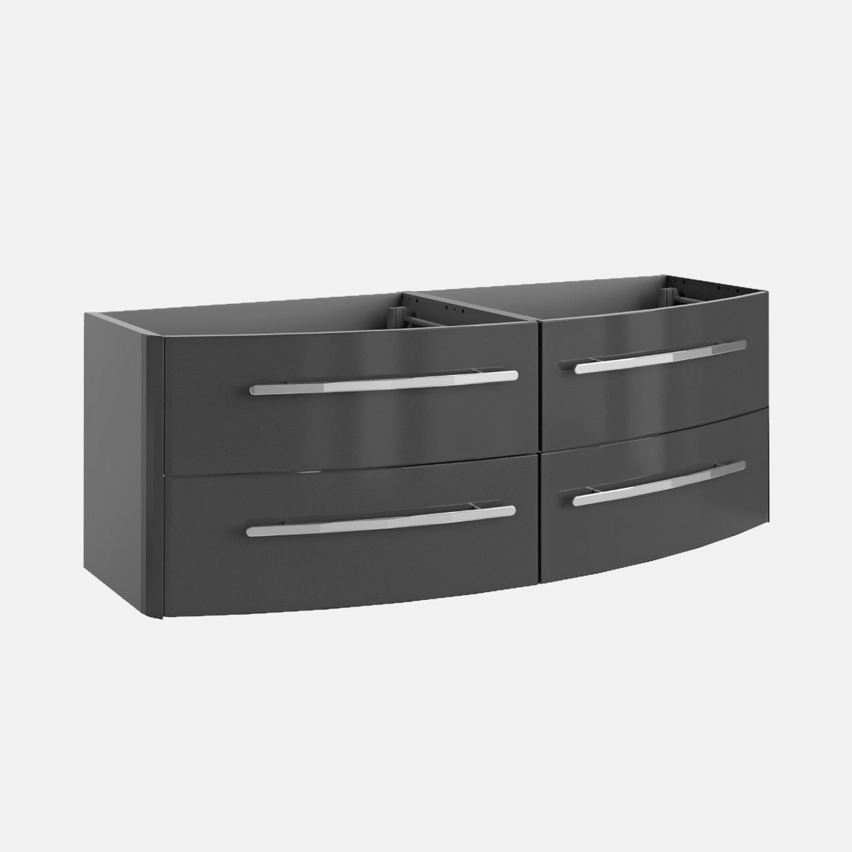 Lanzet Classico 138 cm Waschtisch inkl. Unterschrank Grafit Hochglanz