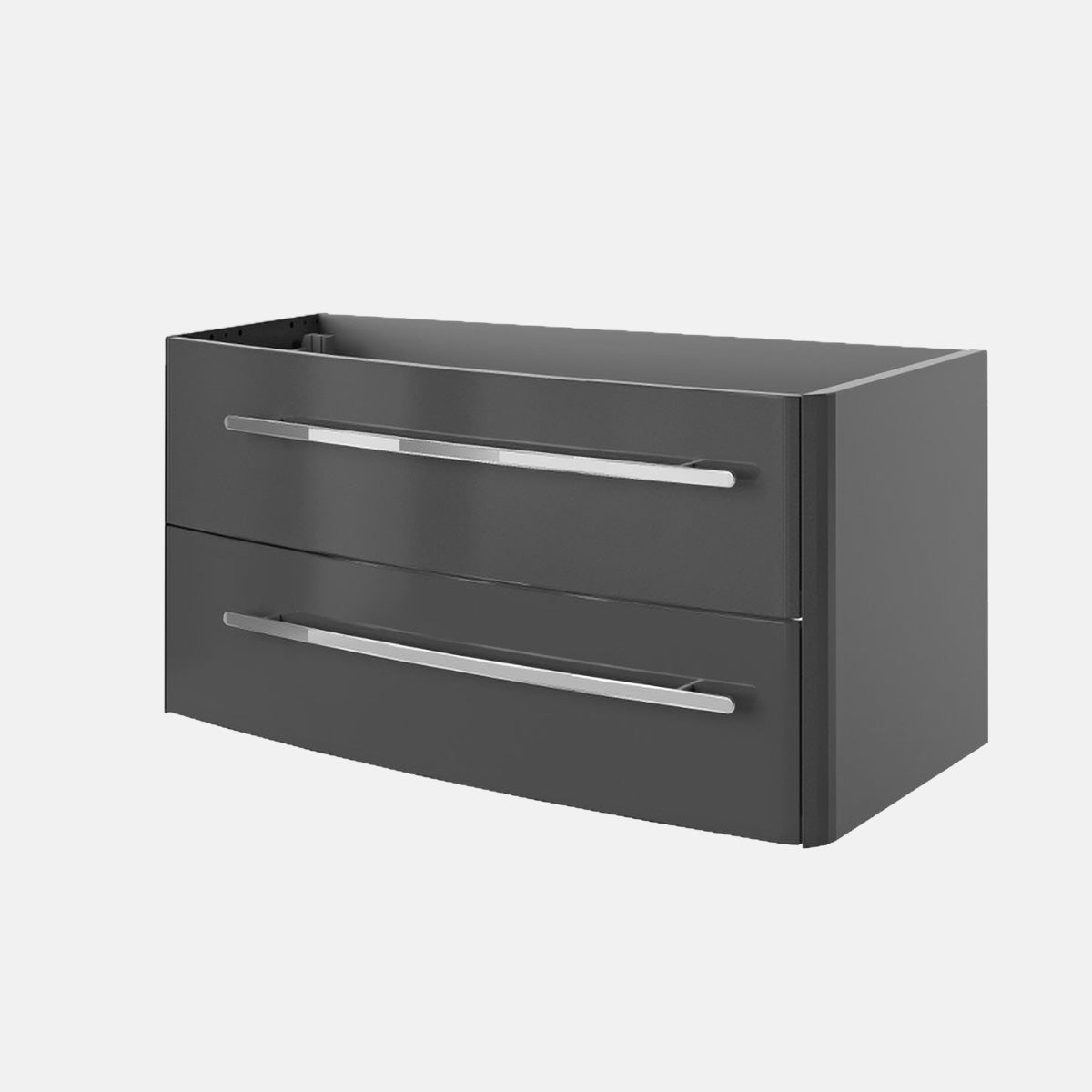 Lanzet Classico 100 cm Waschtisch inkl. Unterschrank links Grafit Hochglanz