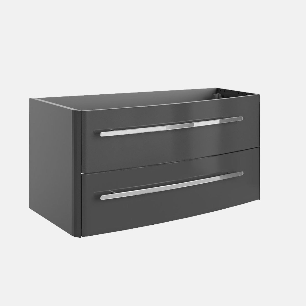 Lanzet Classico 100 cm Waschtisch inkl. Unterschrank rechts Grafit Hochglanz