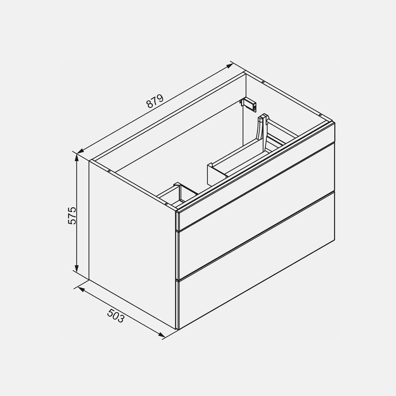 K5 Unterschrank | 87,9 cm, Berg-Eiche