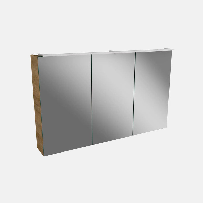 Spiegelschrank L5 | 100 cm mit dimmbarer Leuchte und 3 Türen