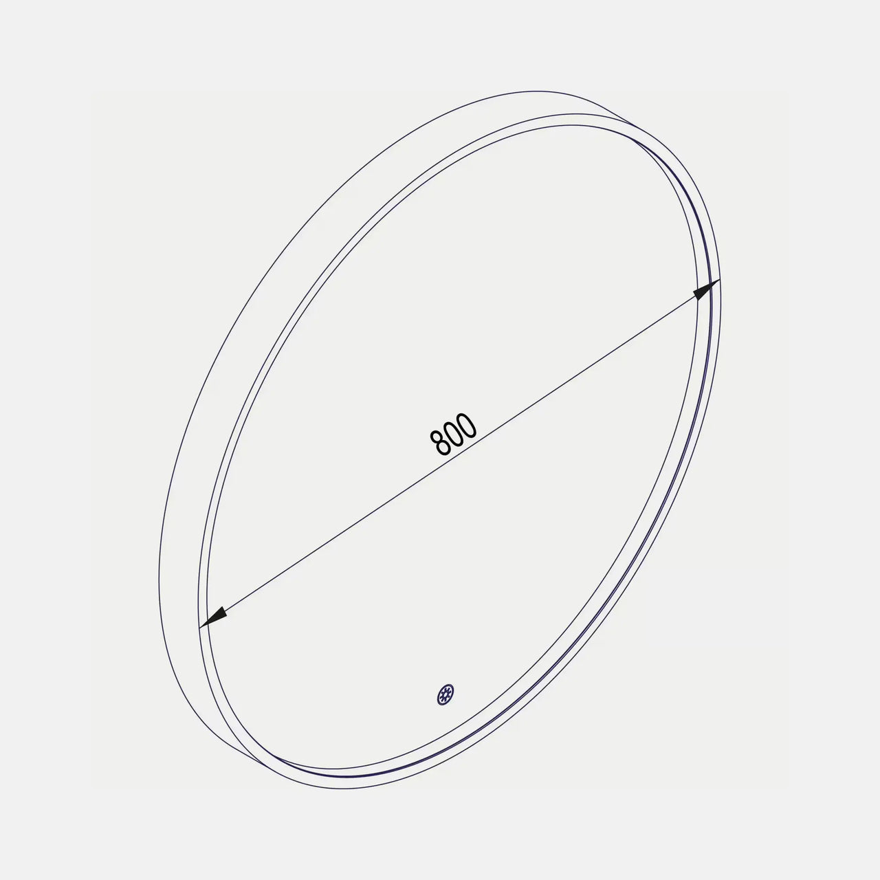 LED Spiegel | 80 cm mit LED Beleuchtung, Goldbronze