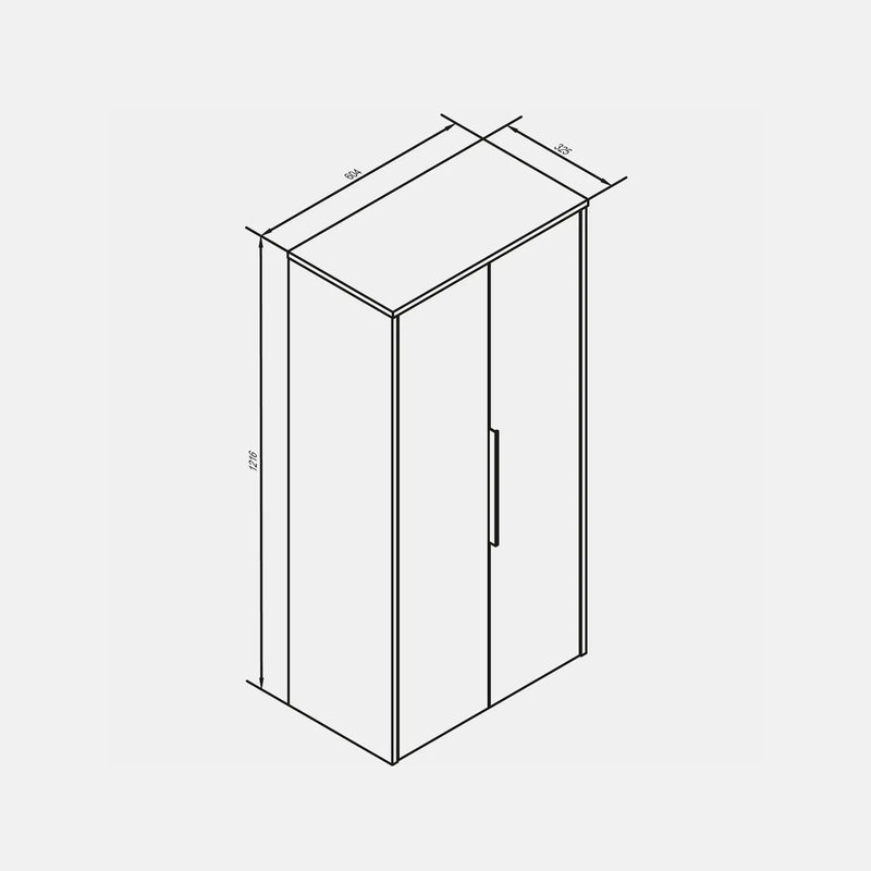 Vidro Doppel Midischrank | 60 cm