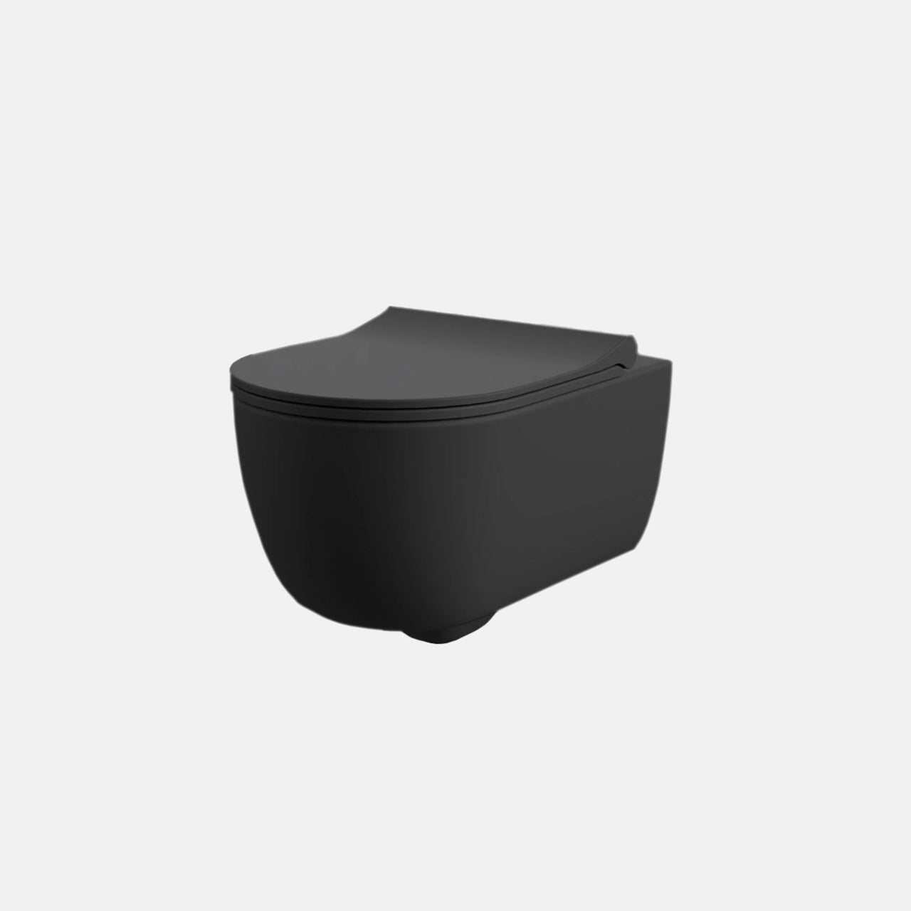 Premium WC-Set I Spülrandlos inkl. Sitz; schwarz matt